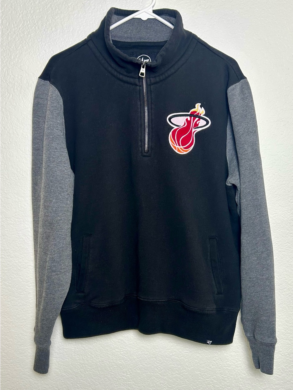 ’47 Brand Miami Heat Quarter Zip Pullover Sweatshirt Medium NBA
